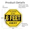 Signmission Please Stay 6 Feet Away, 10 Inch X 10 Inch, Vinyl Decal OC-D-10-198 - alternate 2