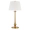 Homeroots 28" Brass Metal Buffet Lamp With White Empire Shade 524376 - alternate 1