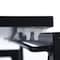 Homeroots 39" Black Wood and Stainless Steel Computer Desk 568042 - alternate 6
