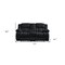 Homeroots 77" Black Manual Reclining Loveseat With Storage 561561 - alternate 3