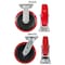 Hyw Products Heavy Duty Caster Set 8in Polyurethane on Plastic Wheels, 2 Rigid & 2 Swivel, 4PK 40-80R-A1-PU-2,40-80S-A1-PU-2 - alternate 3