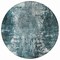 Homeroots 8' Teal Blue Gray And Charcoal Round Abstract Washable Indoor Outdoor Area Rug 582928 - alternate 5