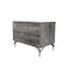 Homeroots 21" Gray Iron and Wood Two Drawer Nightstand 491590 - alternate 1