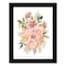 Homeroots Peachy Petals Black Framed Print Wall Art 529875 - alternate 1