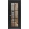 Sartodoors Solid French Door Clear Glass, Lucia 2366 Matte Black and Aluminum Strips, Single Regular Panel Fr LUCIA2366ID-BLK-28 x 80-Butterfly - alternate 1