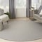 Homeroots 6' Ivory And Charcoal Round Geometric Indoor Outdoor Area Rug 552348 - alternate 5