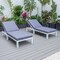 Leisuremod Chelsea Modern Outdoor White Chaise Lounge Chair With Blue Cushions CLW-77BU2 - alternate 7