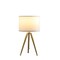 Homeroots Gold Metal Adjustable Height Tripod Table Lamp With White Drum Shade 568840 - alternate 4