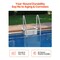 Vevor 4-Step Grey Pool Ladder of Double Handrails Supports 400 lb for 48-54 In Pool U12 gray - alternate 4