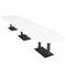 Skutchi Designs Racetrack Conference Table With Power Unit, 48 in W, 192 in L, White HAR-RAC-48X192-DOU.BK-W960-NA - alternate 1
