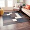 World Rug Gallery Contemporary Modern Geometric Boxes Design Non-Slip Area Rug 6 ft 6 in x 6 ft 6 in Square Blue 506BLUE6SQ - alternate 1