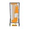 5S Supplies Housekeeping Shadow Board Broom Station V18, Gray / Orange, Kit + Stand, No Text HSB-V18-GRAY/ORANGE-KIT-STAND-NO TEXT - alternate 1