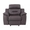Homeroots 41" Brown Fascinating Leather Reclining Chair 329543 - alternate 1