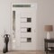 Vdomdoors Front Exterior Prehung Metal-Plastic Door, Manux 8933 White Silk, Side and Top Sidelite Transom, Of MANUX8933EXD-WS-W36+16xH80+14-RH - alternate 3
