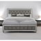 Homeroots Silver Tufted Linen Upholstered Full Bed Frame with Nailhead Trim With No 383835 - alternate 5