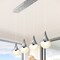 Jonathan Y Elyse Teardrop 47" 4-Light Modern Mid-Century Iron/Acrylic Integrated Linear LED Pendant, Chrome/Whit JYL7122A - alternate 11