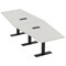 Skutchi Designs 10ft Hexagon Conference Table With Power | Harmony Series | 10 Person Meeting Room Table HAR-HEX.IR-48X120-T.BK-U779-EBLK - alternate 1