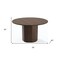 Homeroots 52" Brown Wood Pedestal Base Round Top Dining Table 720952 - alternate 5