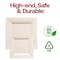 Smarty Had A Party 9.5" Ivory Square Plastic Dinner Plates (120 Plates), 120PK 6939-CASE - alternate 6