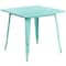 Flash Furniture Mint Green Metal Table, 31.5SQ ET-CT002-1-MINT-GG - alternate 1