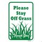 Signmission Please Stay Off Grass Thank You, Heavy-Gauge Aluminum, 18" x 24", A-1824-24870 A-1824-24870 - alternate 2