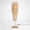 Vidalite Amud Bamboo Wicker Floor Lamp with Natural Wood Finish, Stitched Velvet Detailing CE1009079 - alternate 1