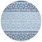Homeroots 8' Blue Sky Blue And Ivory Round Geometric Washable Indoor Outdoor Area Rug 613827 - alternate 4