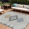 Homeroots 10' X 14' Gray Gold And Charcoal Geometric Washable Indoor Outdoor Area Rug 631920 - alternate 1
