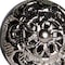 Homeroots Set of Twelve Black And Silver Ceramic Filigree Floral Drawer Pull Knobs, 12PK 321673 - alternate 6