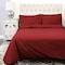 Homeroots Burgundy King 100% Cotton 300 Thread Count Washable Duvet Cover Set 528534 - alternate 5