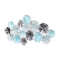 Homeroots 24" X 44" Aqua Charcoal And Silver Abstract Metal Round Discs Hanging Dimensional Sculpture 634062 - alternate 5