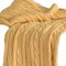 Homeroots 50" X 60" Yellow Cotton Cable Knitted Throw Throw Blanket 518765 - alternate 4