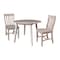 Whitewood Industries Extension Dining Tables, 45 in L, 54 in H, Parawood, 3 Piece K09-42DL-C61-2 - alternate 1