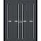 Sartodoors Sliding Closet Double Bi-fold Doors Solid Core Modern Interior VEREGIO7288DBF-ANT-72 x 96 (4* 18x96) - alternate 1
