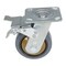Vestil Rubber Swivel With Total Brake Caster 5 In. Diameter x 2 In. Width 661 lb Dark Gray/Gold CST-KSM-5X2MR-SWTB - alternate 9