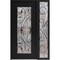 Vdomdoors Aluminum Door Iron 1633 Black Entry Steel Metal Classic Painted 50 x 80 (36+14 x 80)-Left Inswing IRON1633EXD-BLK-W36+14xH80-LH-I - alternate 1