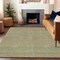 Homeroots 10' X 14' Wheat And Sage Striped Washable Indoor Outdoor Area Rug 615679 - alternate 8