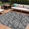 Homeroots 8' X 10' Gray And Charcoal Abstract Washable Indoor Outdoor Area Rug 614356 - alternate 1