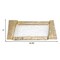 Homeroots 13in Clear And Gold Glass Snack Or Vanity Tray 376058 - alternate 4
