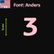 Aacc Self-Adhesive Vinyl Number: 3, Size: 24 cm. Color: Pink Font: Anders, 4PK AACC-Anders-N3-Pink-M24x4 - alternate 1