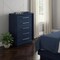 Homeroots 36" Blue Wood Five Drawer Gentlemens Chest 714481 - alternate 4