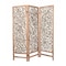 Homeroots 69" Brown Wood Folding Three Panel Screen Room Divider 274729 - alternate 1