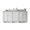 James Martin Vanities Bristol 72'' D Vanity, Bright White w/ Victorian Sil Silestone Top w/FreePower Wireless Charger 157-V72-BW-FVSL - alternate 1