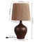 Jonathan Y Eben 23" Rustic Farmhouse Resin/Metal Gourd LED Table Lamp w/Paper Rope Shade, Dark Brown Wood Finish JYL9200B - alternate 7