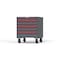 Strong Hold 6 drawer cabinet - (5x 3in, 1x 4in) - Red accents - Keyed Different S3036-PCDAS-0602DS - alternate 3