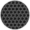 Homeroots 8' Black And White Round Geometric Washable Indoor Outdoor Area Rug 613544 - alternate 3