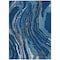 Homeroots 10' X 14' Navy Blue Gold And Copper Abstract Washable Indoor Outdoor Area Rug 600245 - alternate 5