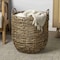 Happimess Laurel 19.49in Bohemian Hand-Woven Abaca Hamper Basket with Handles, Brown BSK1003B - alternate 1