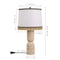 Jonathan Y Lacy 25.25" Organic Modern Sculptural Hourglass Travertine Stone w/Fringed Drum Shade LED Table Lamp JYL5612A - alternate 6