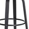 Homeroots 26" Light Gray And Black Fabric Swivel Low Back Counter Height Bar Chair 534434 - alternate 4